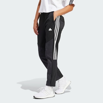 ADIDAS SPORTSWEAR Tapered Sportbroek 'Tiro' in Zwart: voorkant