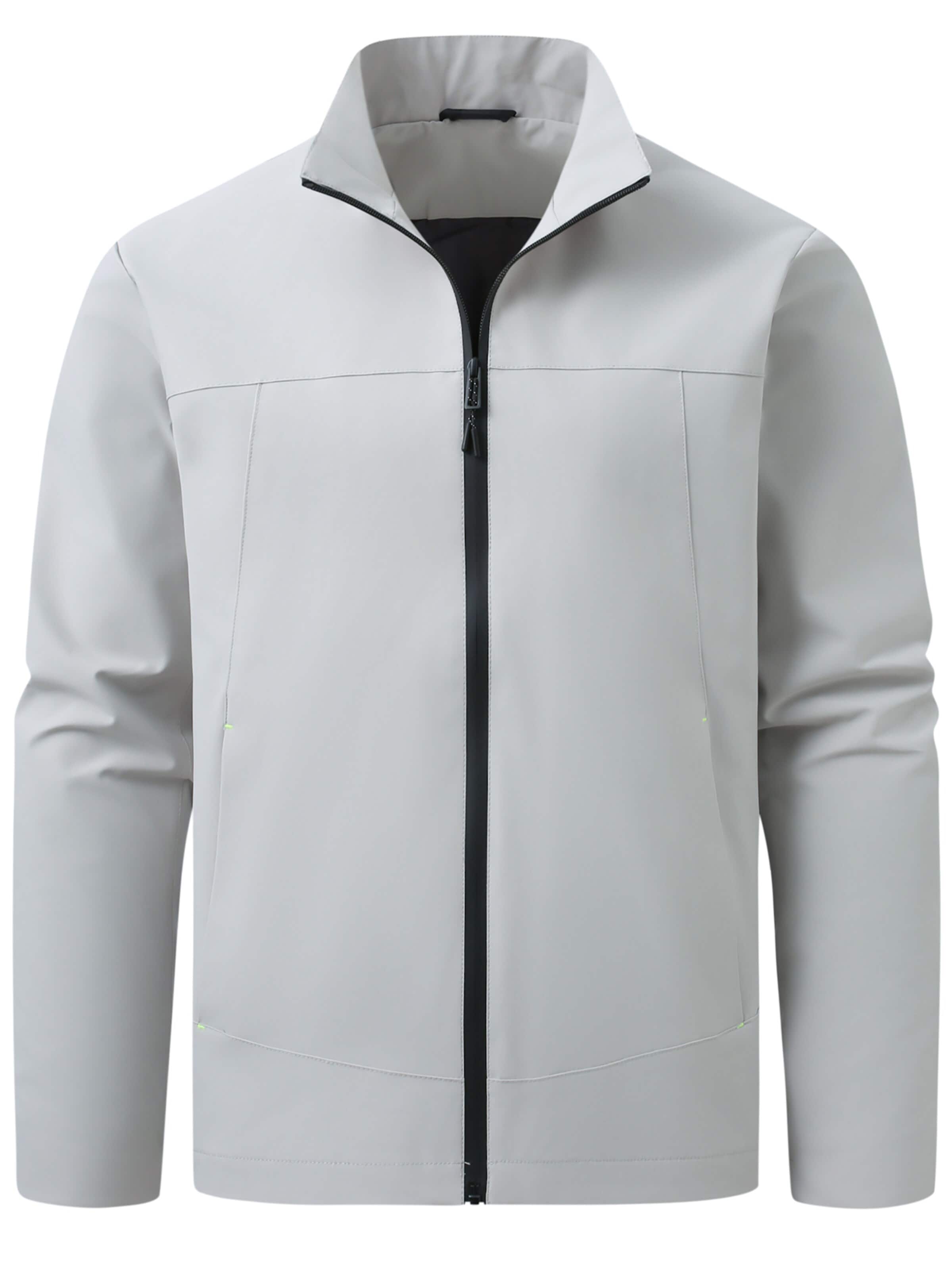 ALLTHEMEN Between-Season Jacket 'Windspur' in Grey: front