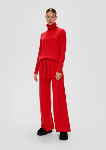 s.Oliver Wide Leg Hose in Rot