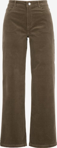 Cellbes of Sweden Wide leg Broek in Groen: voorkant