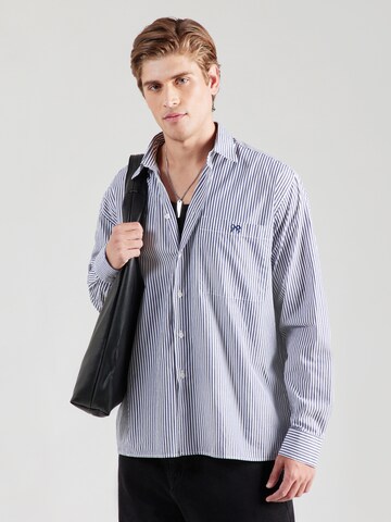 Coupe regular Chemise 'Vit' Soulland en bleu : devant