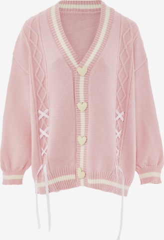 IMMY Knit Cardigan in Pink: front