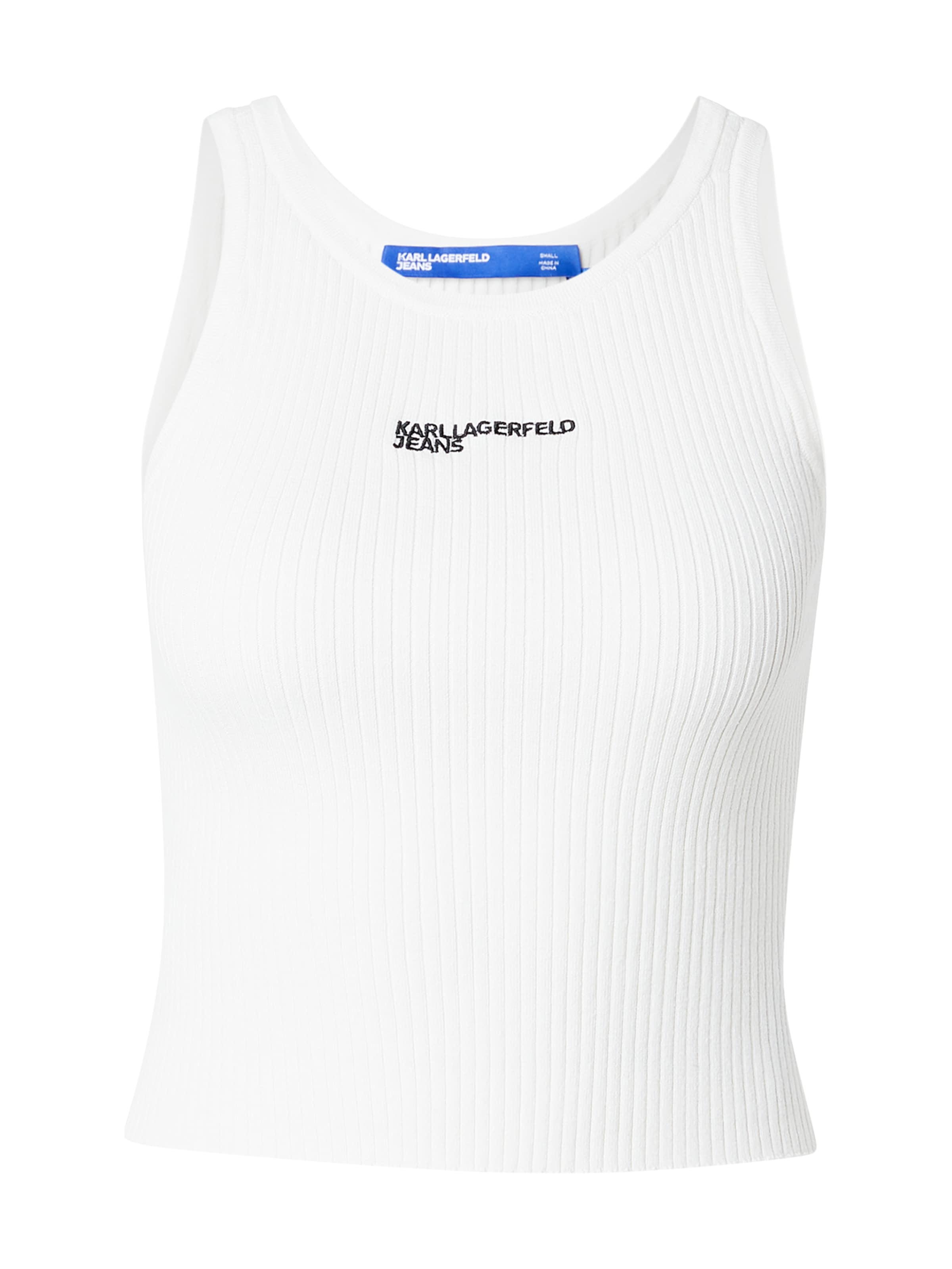 KARL LAGERFELD JEANS Πλεκτό τοπ σε λευκό: μπροστά