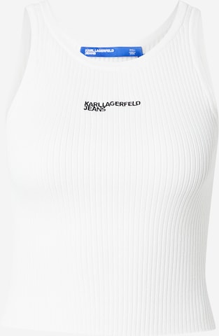 KARL LAGERFELD JEANS Вязаный топ в Белый: спереди