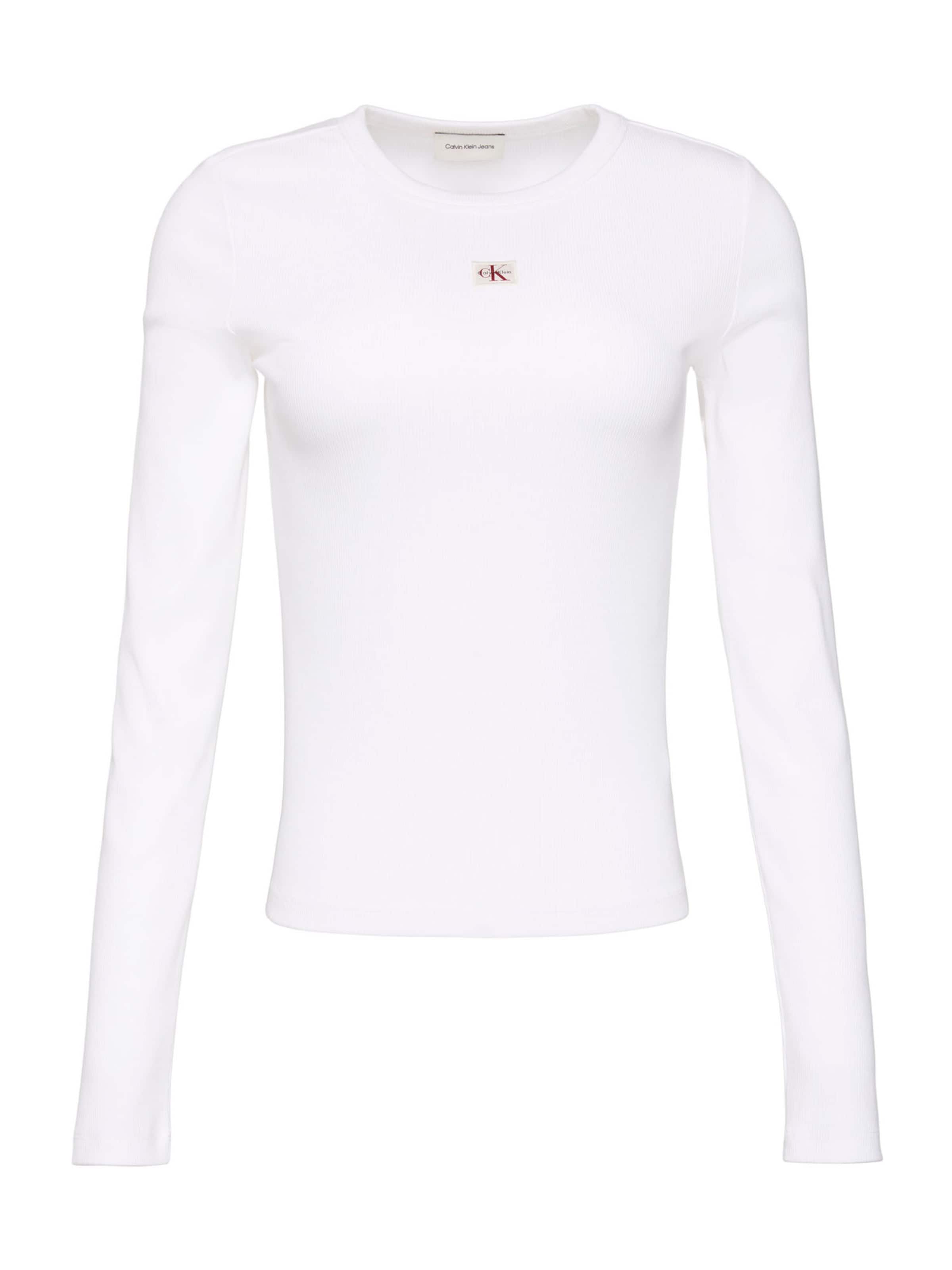 T-shirt Calvin Klein Jeans en blanc : devant