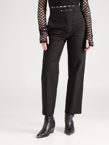 IRO Regular Trousers in Black: front