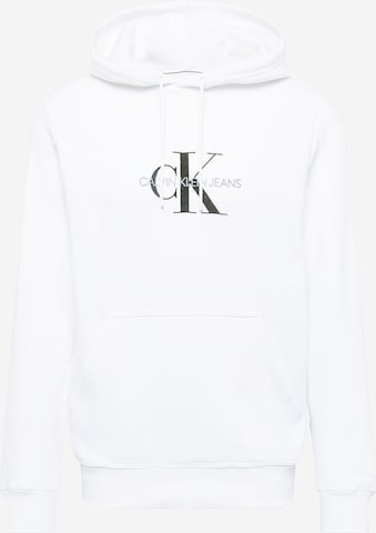 Calvin Klein Jeans Sweatshirt i vit: framsida