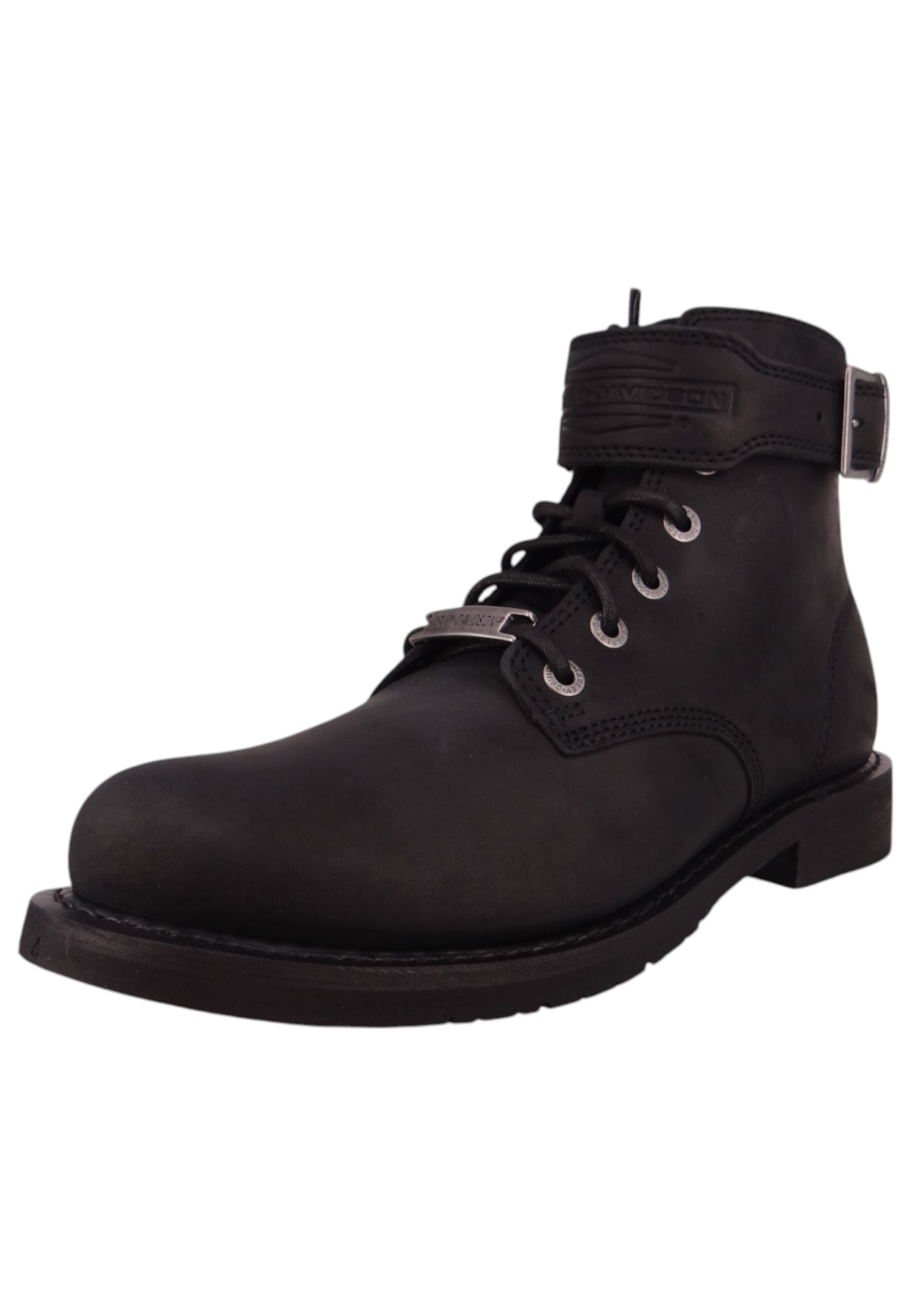 Bottines à lacets Harley Davidson en noir : devant