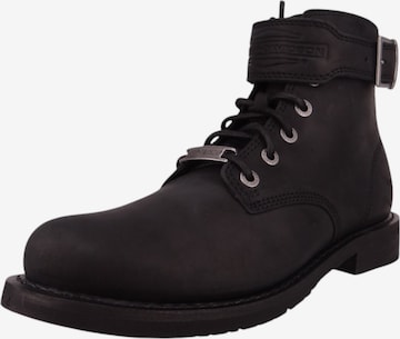 Bottines à lacets Harley Davidson en noir : devant