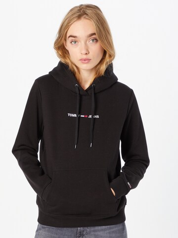 Tommy Jeans Sweatshirt in Zwart: voorkant