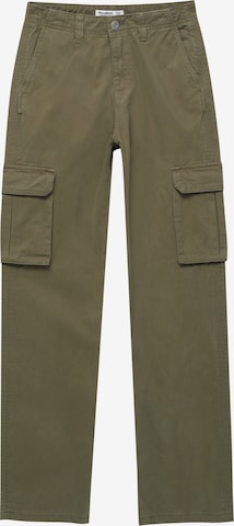 Pull&Bear Cargo trousers in Green: front