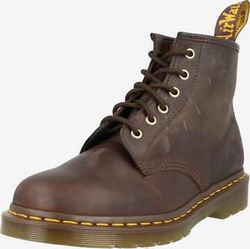 Dr. Martens - Botines con cordones en marrón: frente