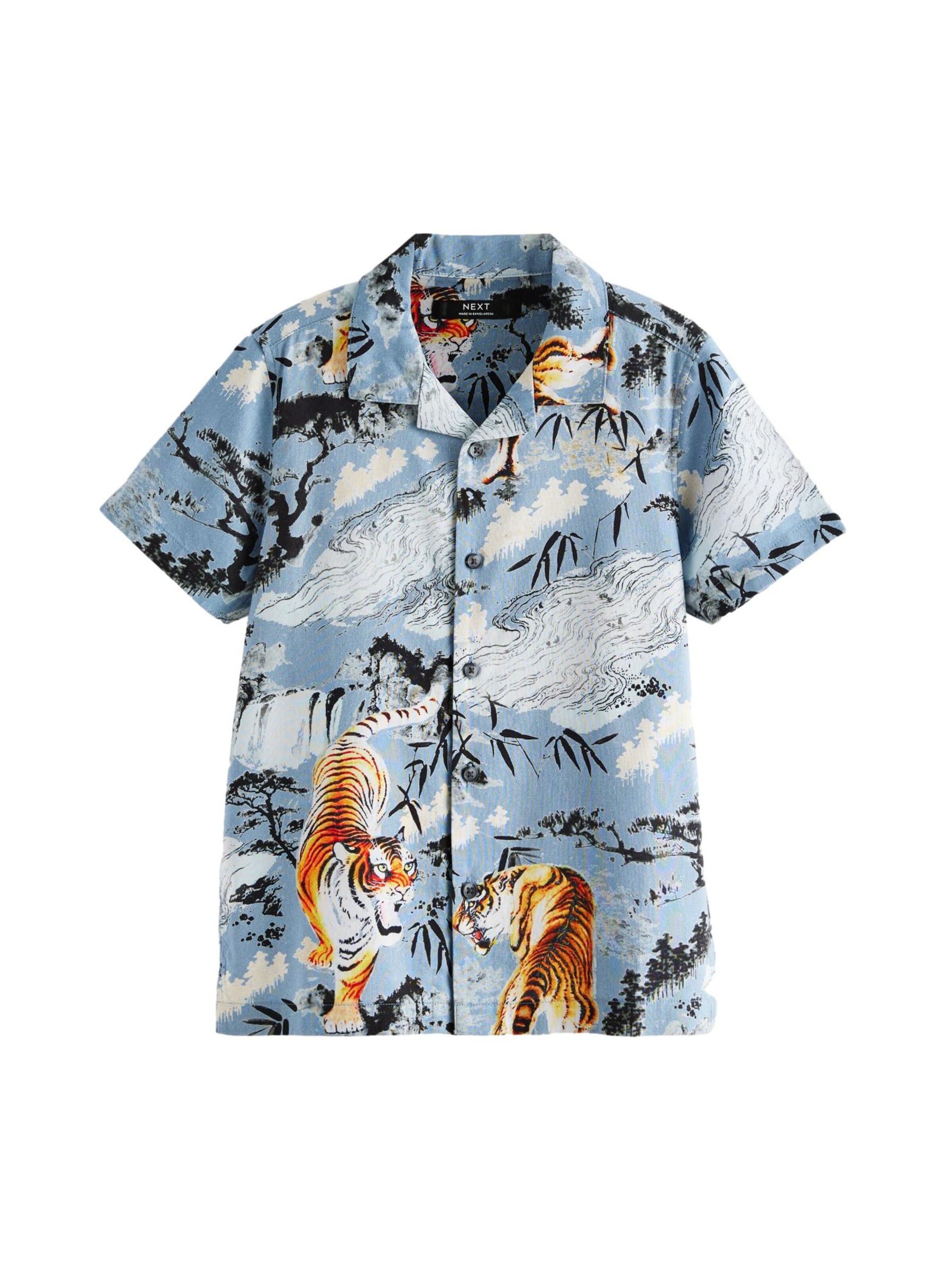 Next Overhemd in Blauw: voorkant