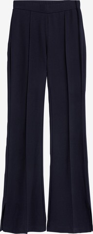 ARMEDANGELS Flared Pleated Pants 'LEYLAARI SLIT HEM' in Blue: front