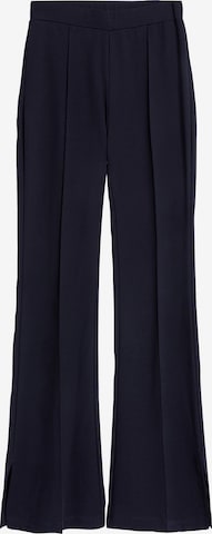 ARMEDANGELS Flared Pleated Pants 'LEYLAARI SLIT HEM' in Blue: front