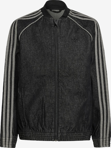Giacca di mezza stagione 'SST LOOSE DENIM TRACK' di ADIDAS ORIGINALS in nero: frontale