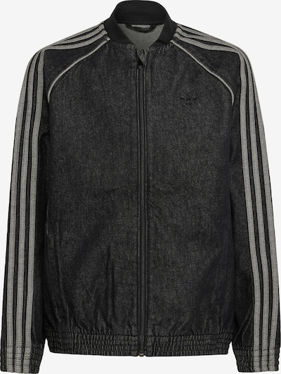 ADIDAS ORIGINALS Prijelazna jakna 'SST LOOSE DENIM TRACK' veličine 128 u antracit siva / crni traper, Pregled proizvoda