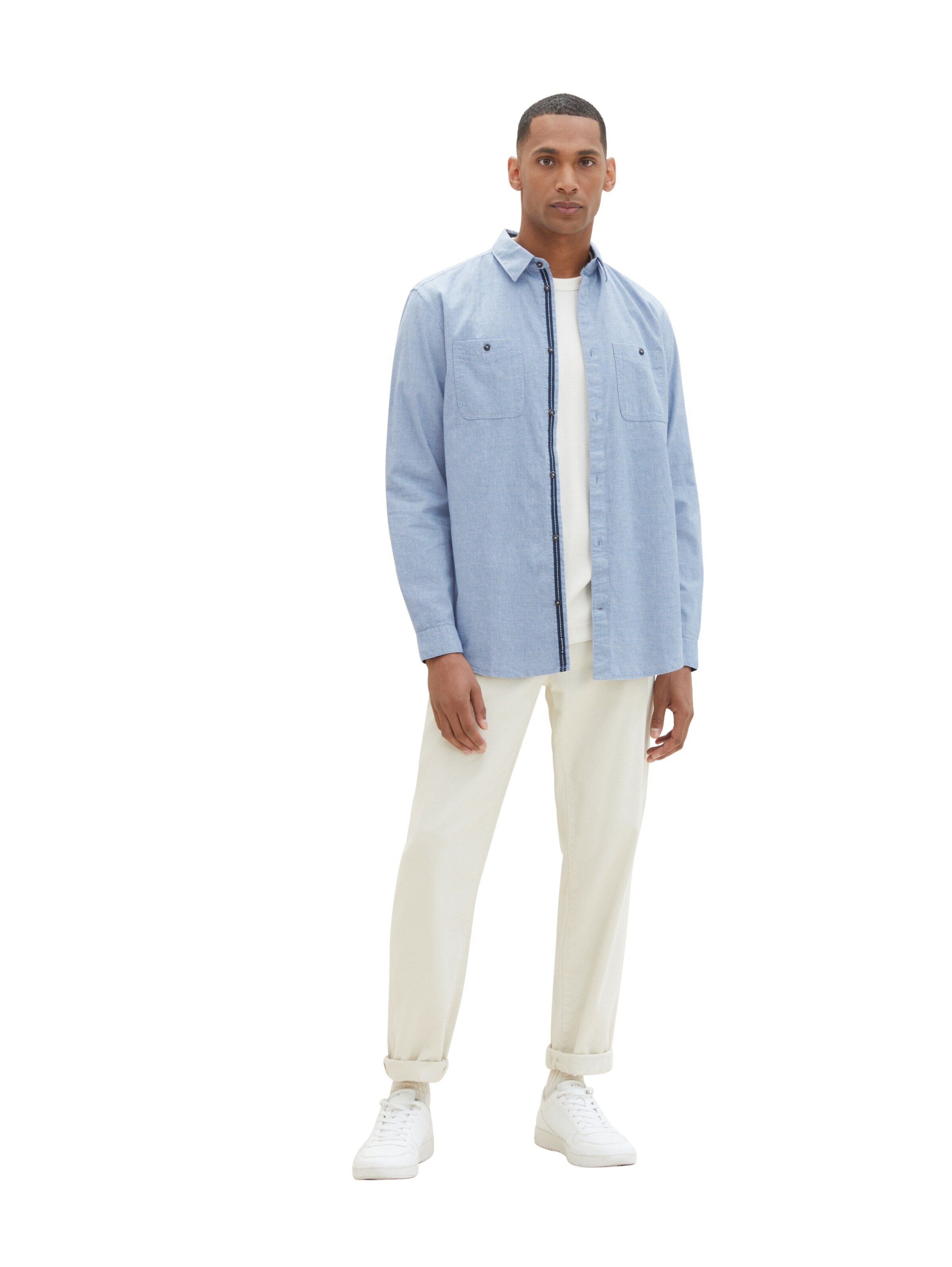 TOM TAILOR Regular fit Overhemd in Blauw