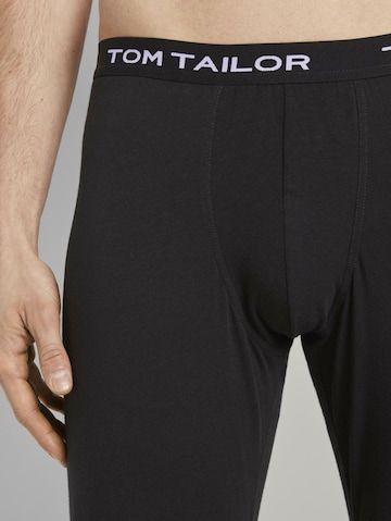 TOM TAILOR Pajama Pants in Black