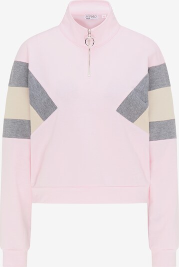 myMo ATHLSR Sportska sweater majica u bež / siva melange / roza, Pregled proizvoda