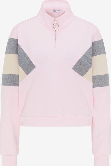 myMo ATHLSR Sportsweatshirt in beige / graumeliert / pink, Produktansicht