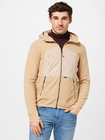 Veste en polaire 'KUIPER' Krakatau en beige : devant