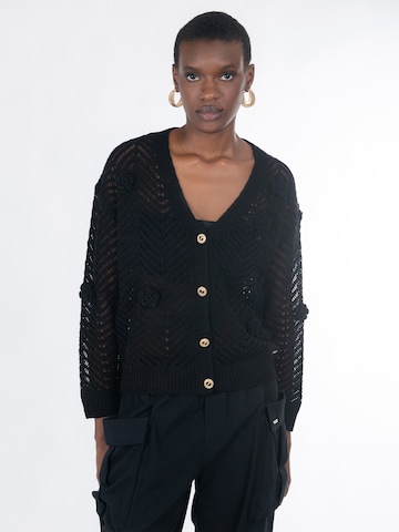 Influencer Kardigan oversize w kolorze czarny: przód