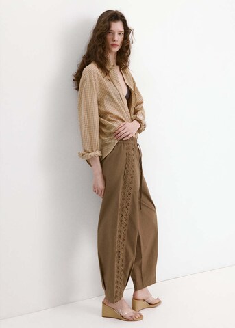 MANGO Дънки Tapered Leg Панталон 'Paola' в зелено