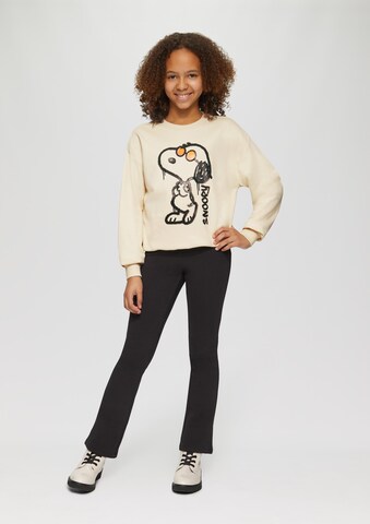 s.Oliver Sweatshirt 'Peanuts®' in Beige