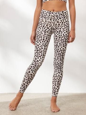 Hey Honey Skinny Leggings 'Leo' in Beige: Vorderseite