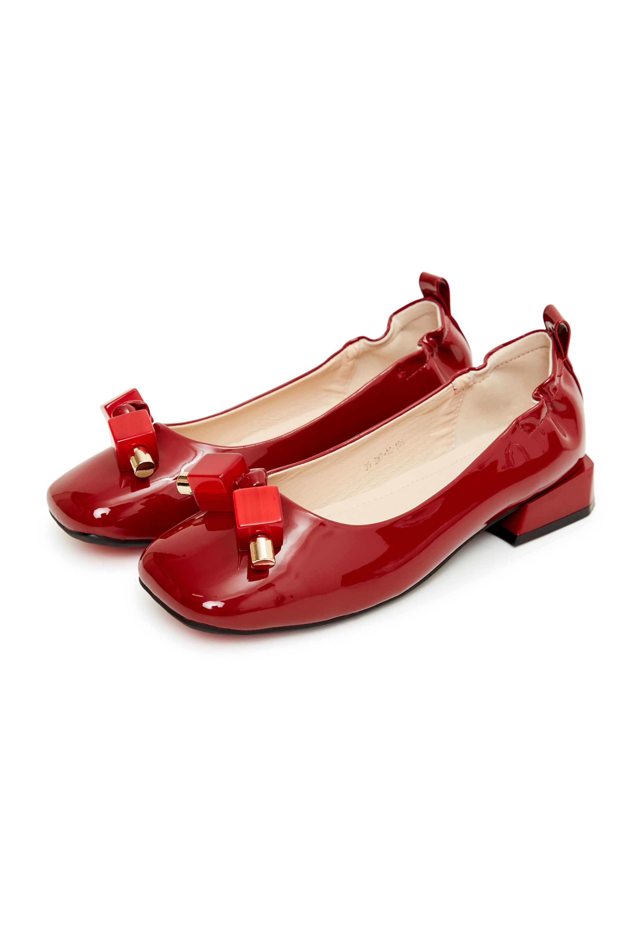 CESARE GASPARI Ballerinas mit flacher Sohle in Schwarz: Vorderseite