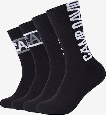 CAMP DAVID Socken in Schwarz: Vorderseite