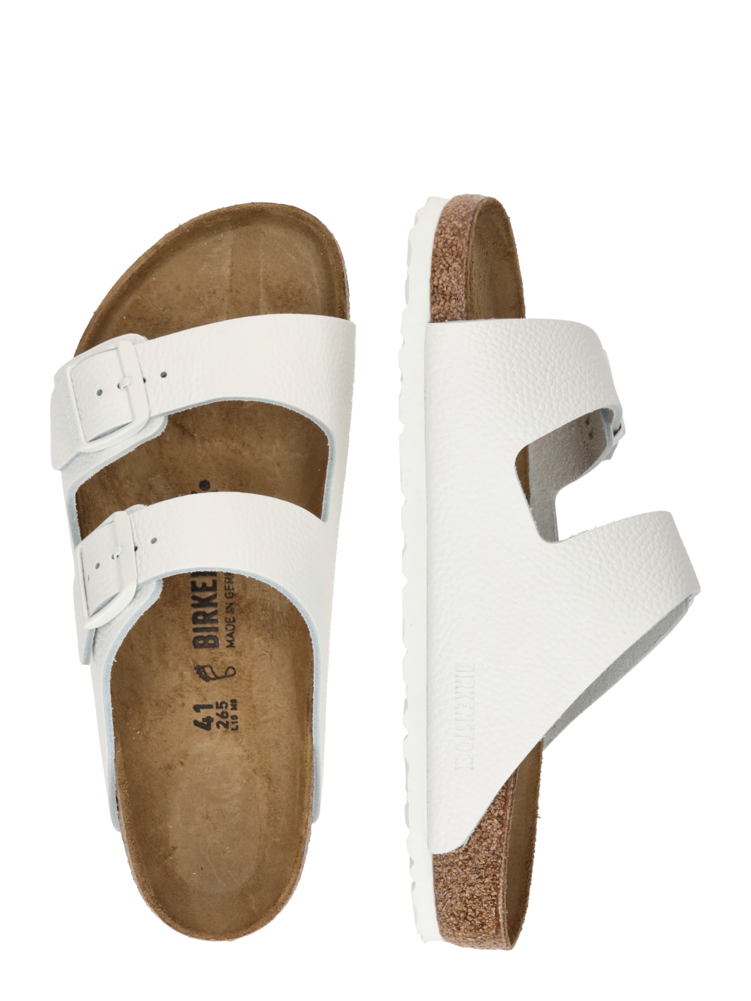 balts BIRKENSTOCK Ādas čības 'Arizona'