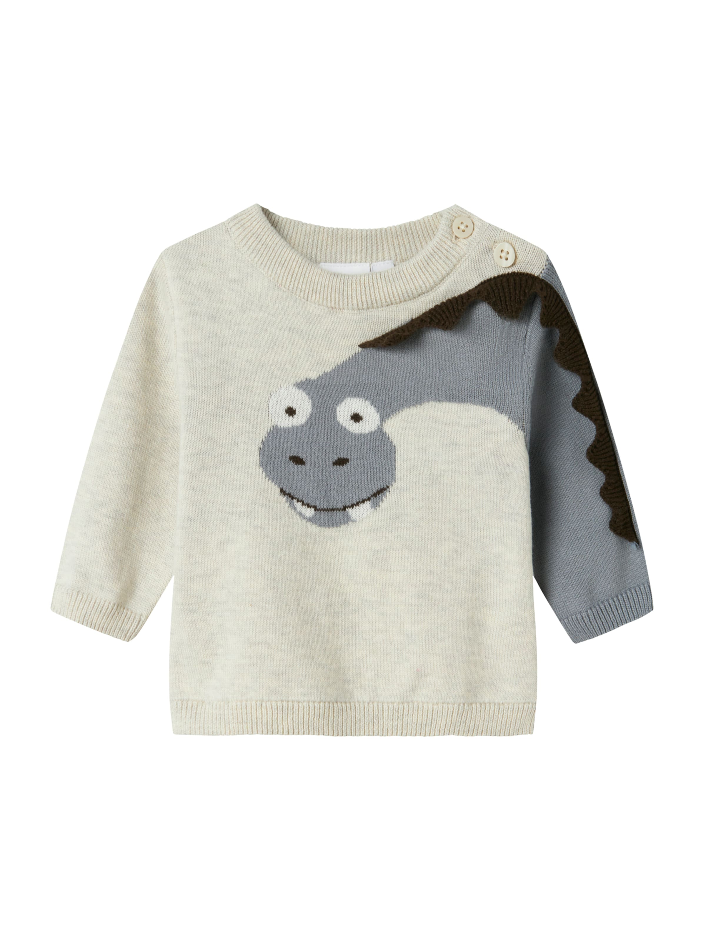 NAME IT Pulóver 'NBMNUTTI' - bézs: elől