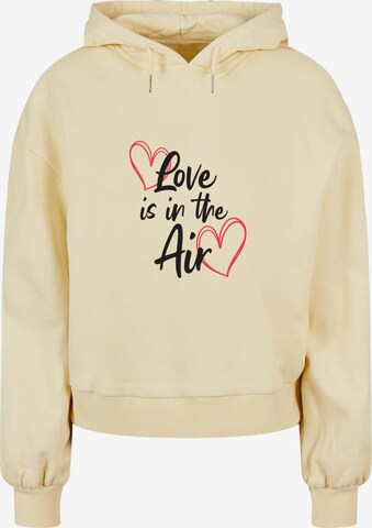 Merchcode Sweatshirt 'Valentines Day - Love is in the Air' in Yellow: front