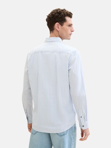 TOM TAILOR Comfort fit Button Up Shirt in Blue