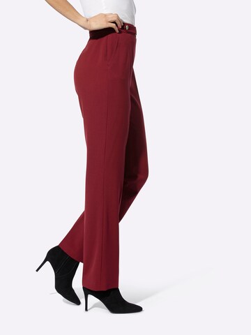 regular Pantaloni con piega frontale di heine in rosso