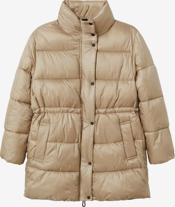 MANGO Winter Jacket in Brown: front