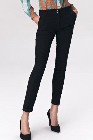 NIFE Pleated Pants in Black: front