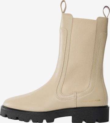 TOMMY HILFIGER - Botas Chelsea en beige: frente