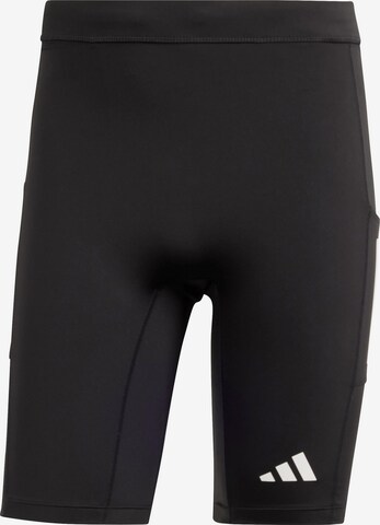 ADIDAS PERFORMANCE Skinny Workout Pants 'OWN THE RUN' in Black: front