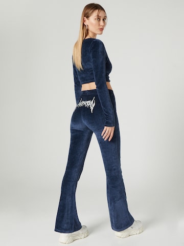 évasé Pantalon 'Luna' VIERVIER en bleu