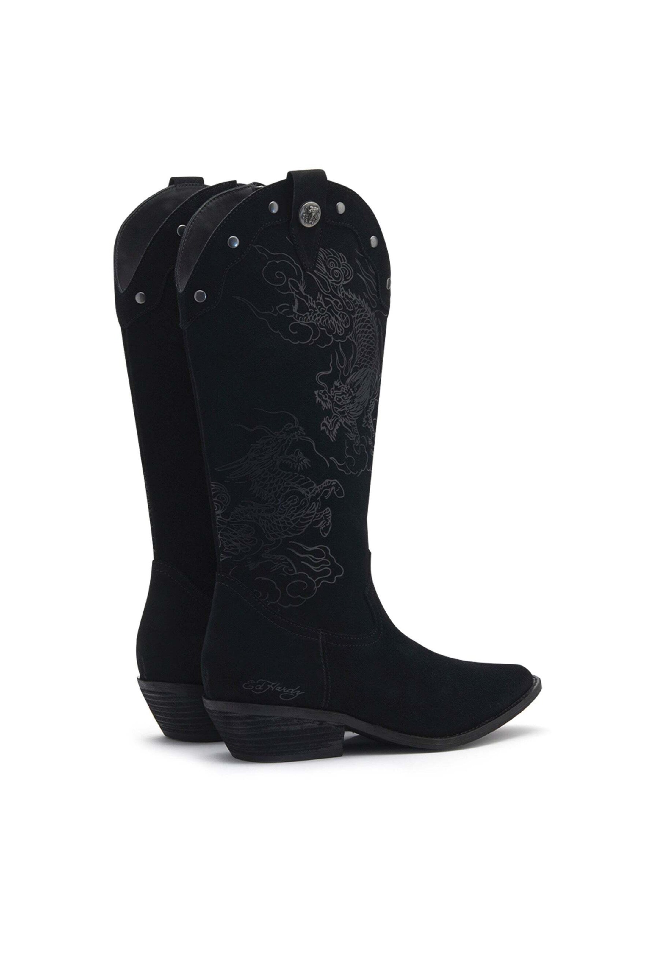 Ed Hardy Cowboy csizmák - fekete