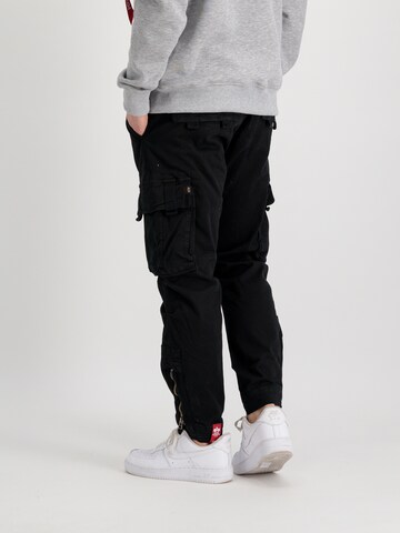 ALPHA INDUSTRIES Regular Cargo trousers in Black