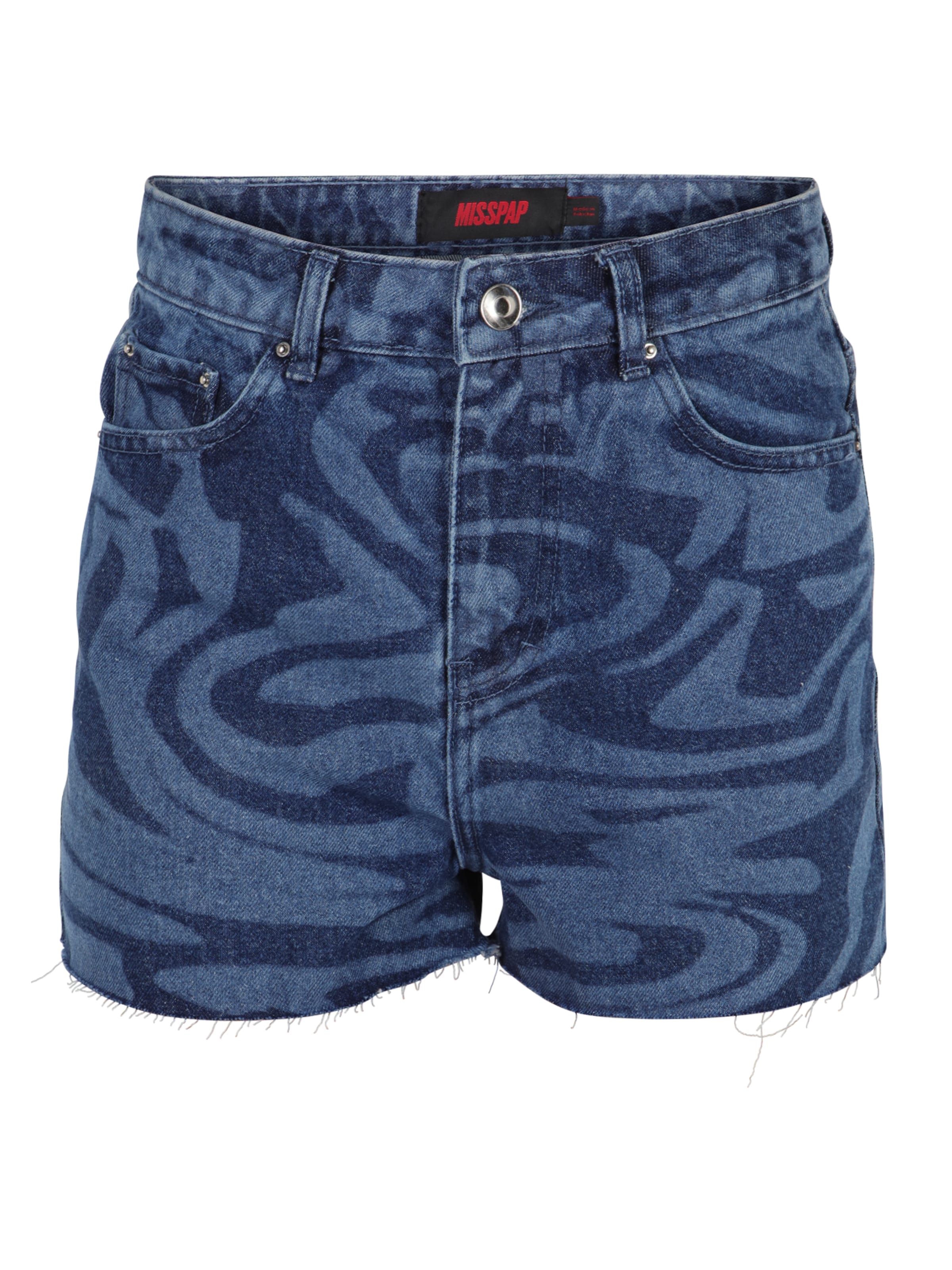 Misspap regular Jeans 'Marble' i blå: forside