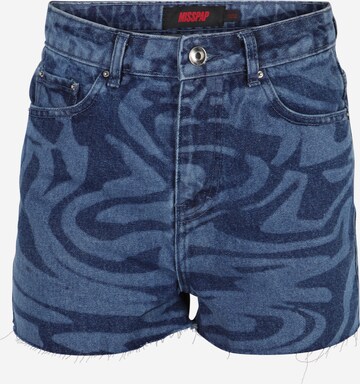 Misspap Regular Jeans 'Marble' in Blauw: voorkant