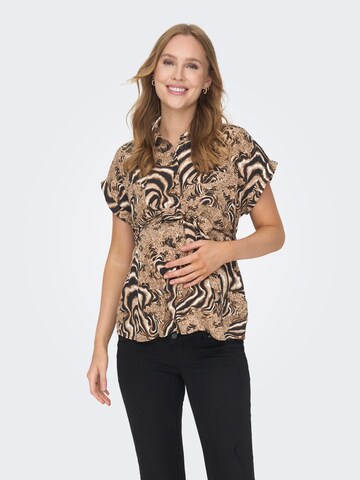Only Maternity Blouse in Beige: voorkant