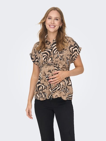 Only Maternity Blouse in Beige: voorkant