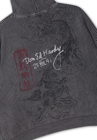 Ed Hardy Kardigan 'Soaring Dragon' w kolorze szary