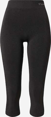 Hummel Skinny Workout Pants 'Ci' in Black: front